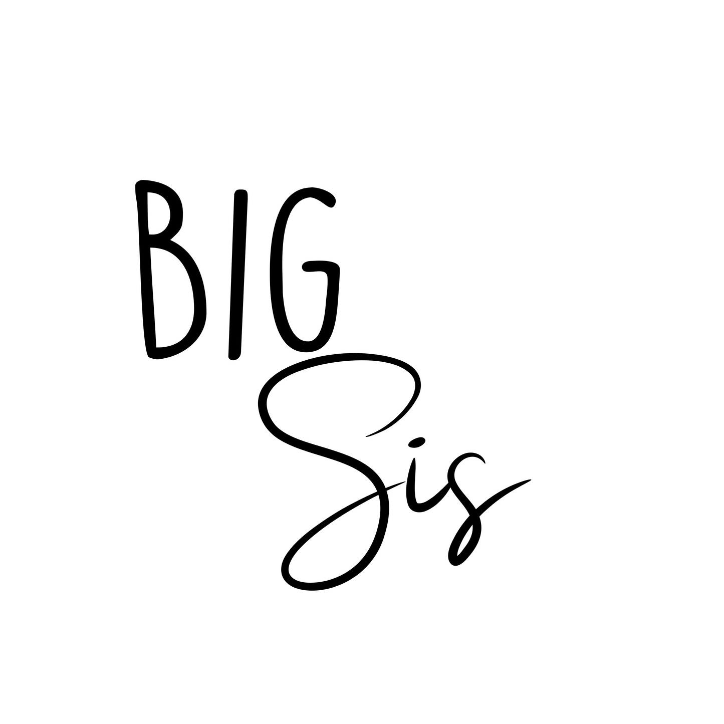 Strijkapplicatie Big Sis