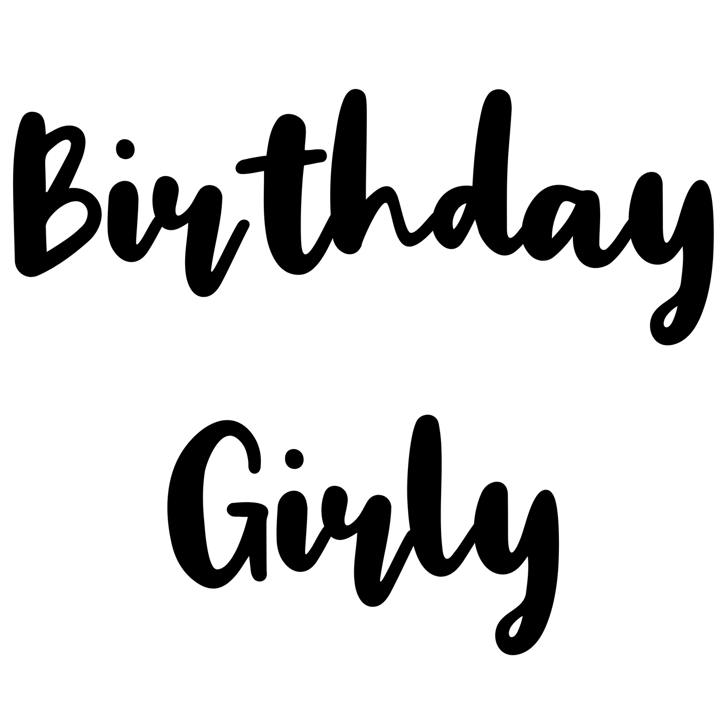 Ballonsticker Birthday Girly