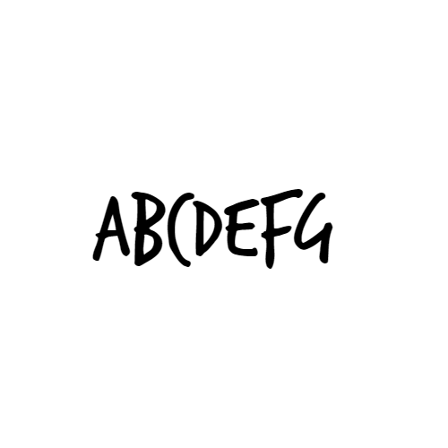 Naamsticker Lettertype Bram