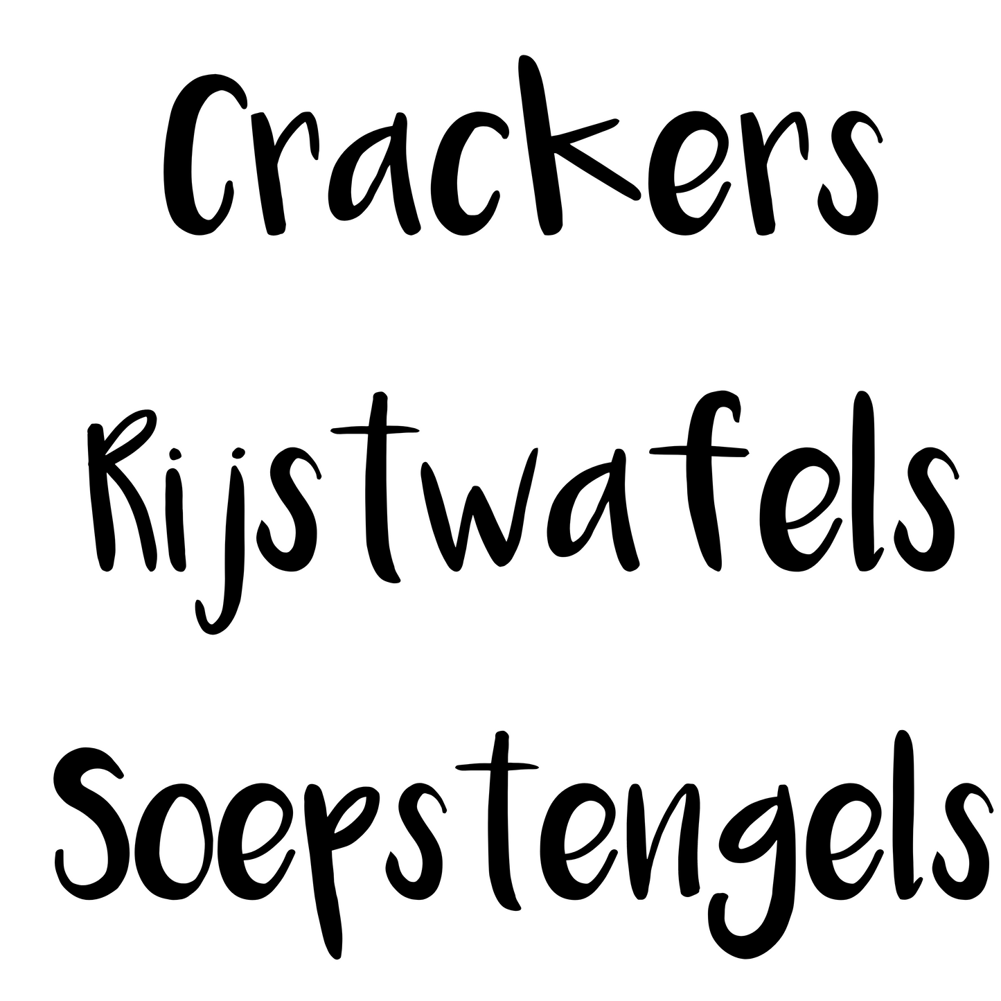 Voorraad stickers Crackers