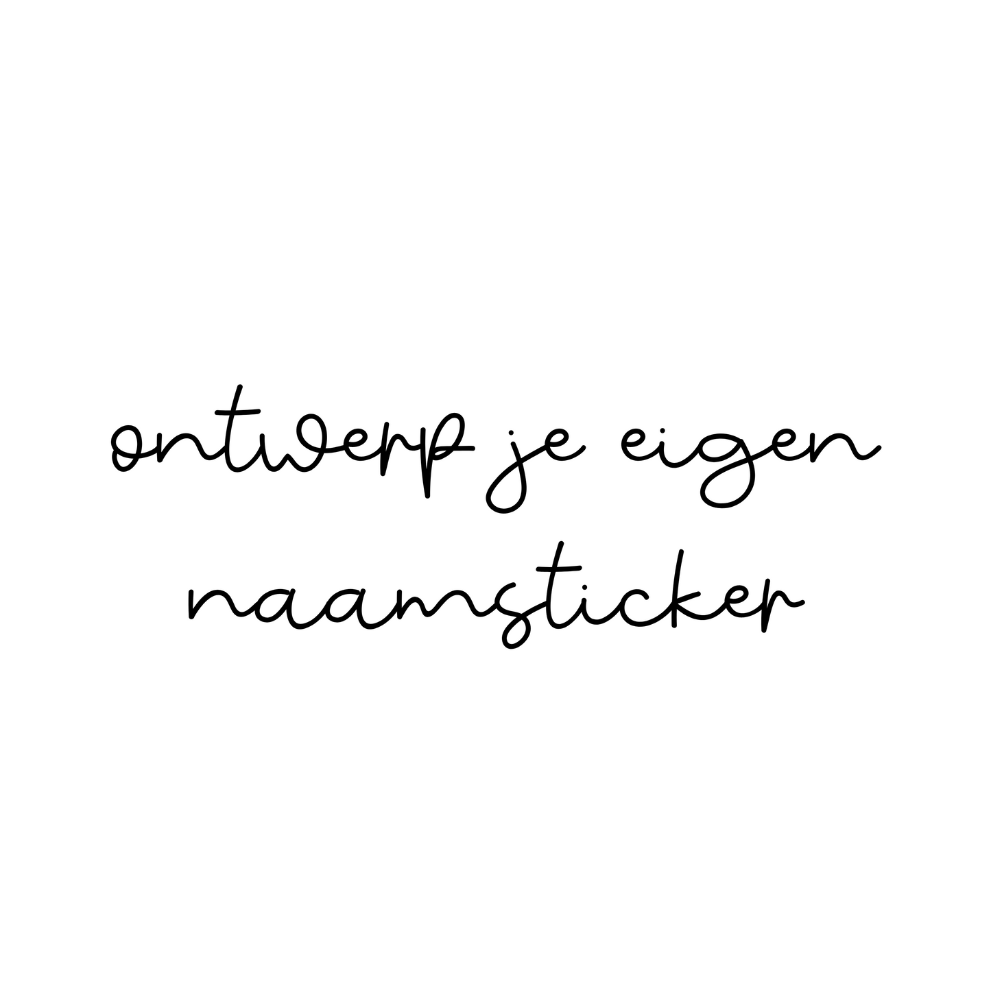 Naamsticker Lettertype Floris