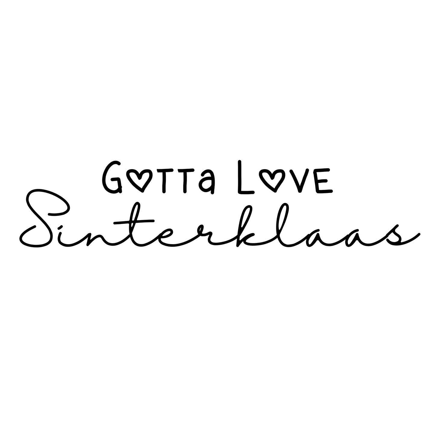 Strijkapplicatie Gotta Love Sinterklaas