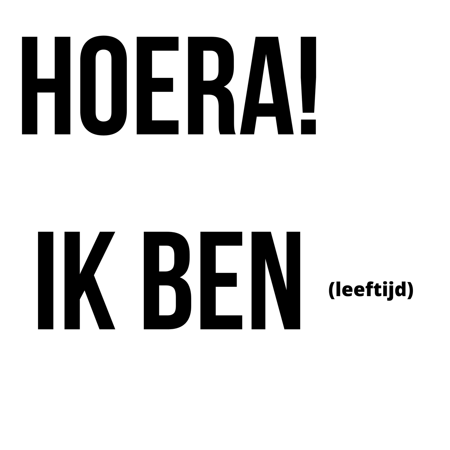Ballonsticker Hoera ik ben..