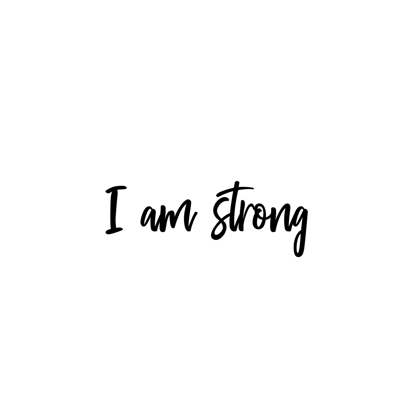 Strijksticker I am strong