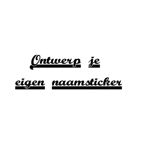 Naamsticker Lettertype Jack