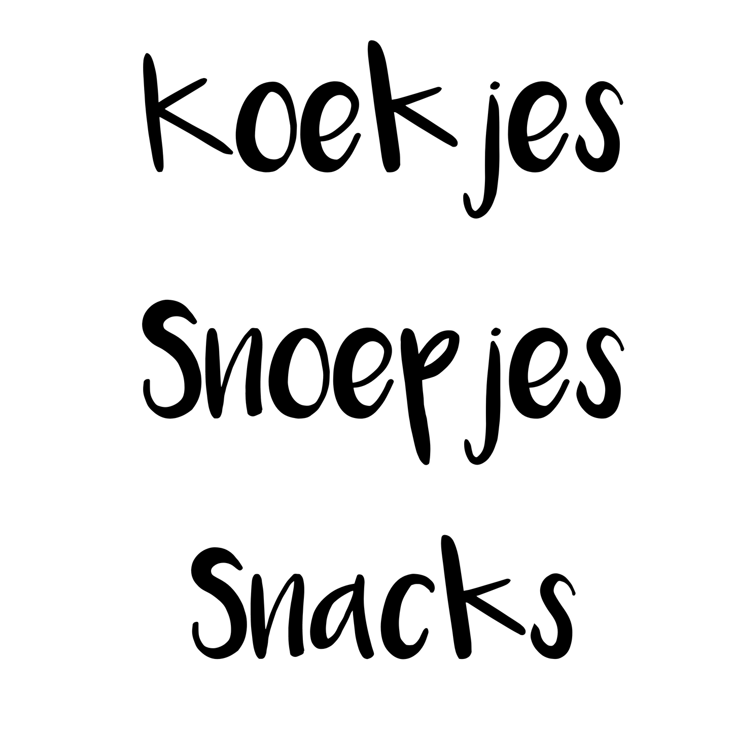 Voorraad stickers Koffie