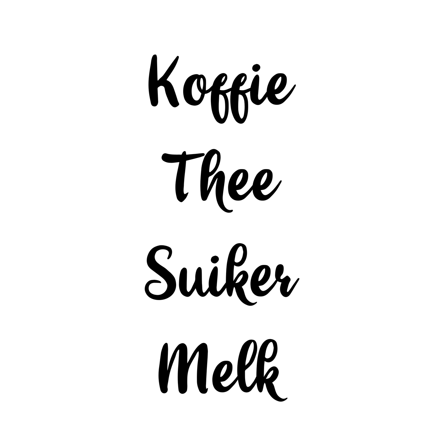 Voorraad stickers Koffie