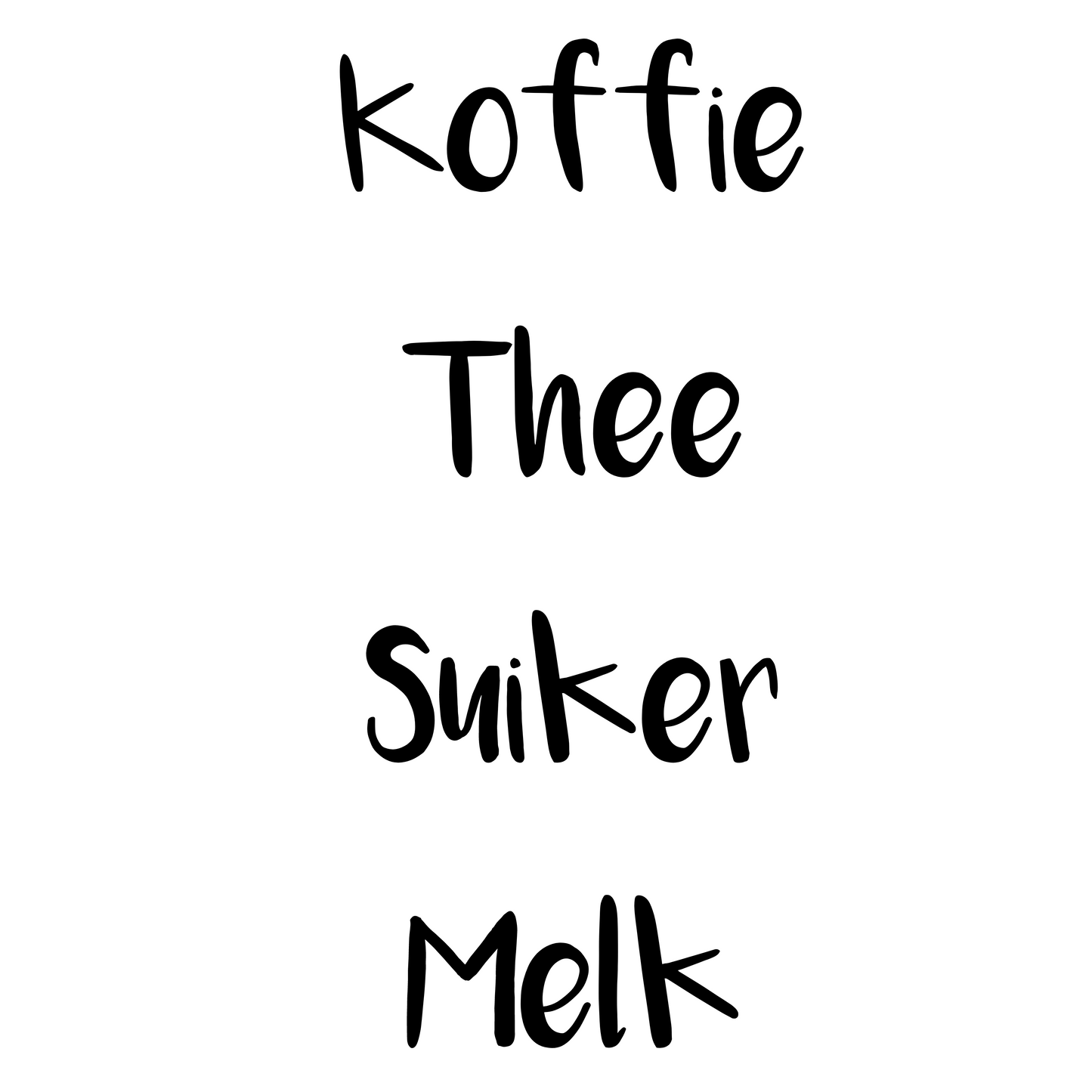 Voorraad stickers Koffie
