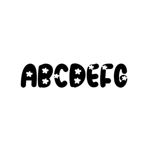 Naamsticker Lettertype Lily