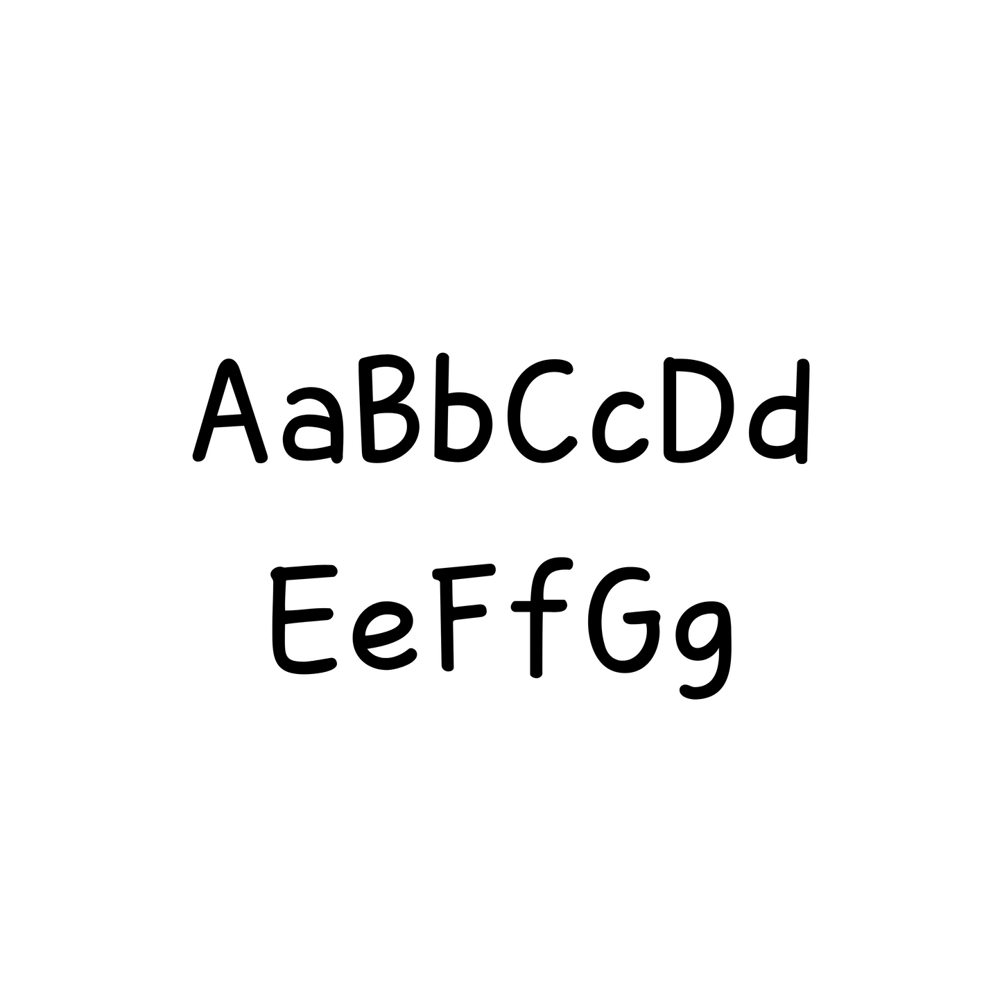 Naamsticker Lettertype Mats