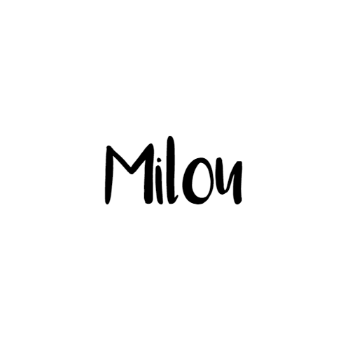 Naamsticker Lettertype Milou