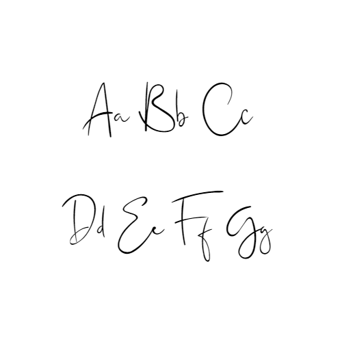 Naamsticker Lettertype Ted