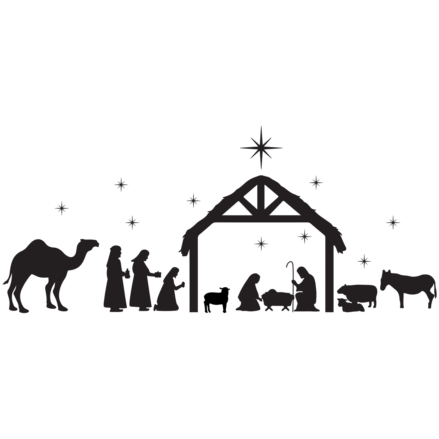 Raamsticker | Kerststal