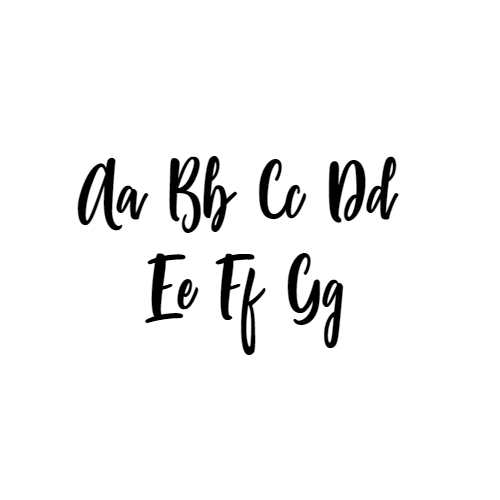 Naamsticker Lettertype Sem