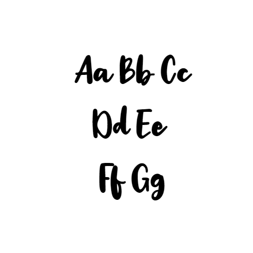 Naamsticker Lettertype Bo