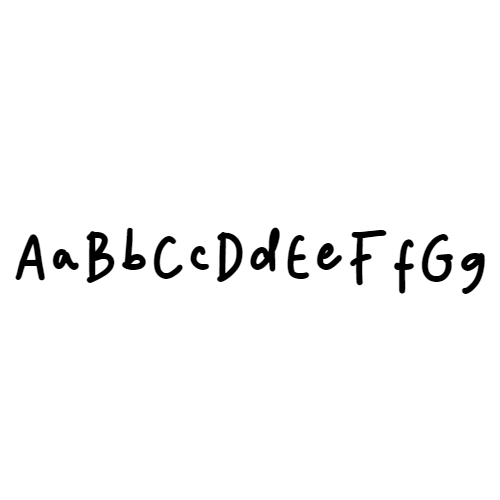 Naamsticker Lettertype Teddy