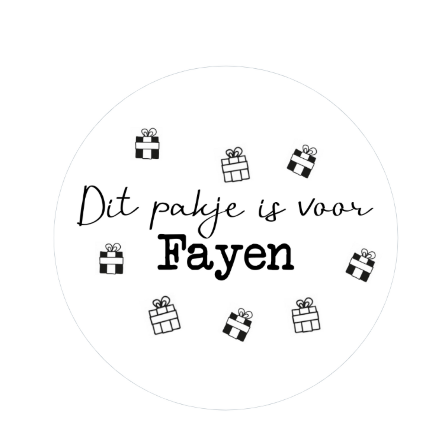 Cadeausticker - Dit pakje is voor..