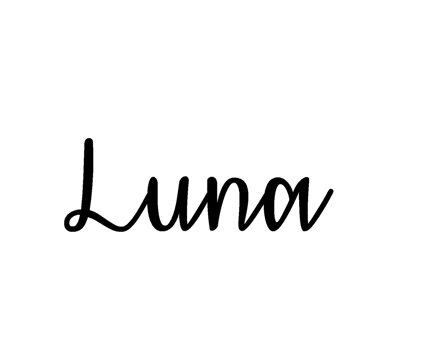 Naamsticker Lettertype Luna