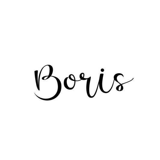 Naamsticker Lettertype Boris