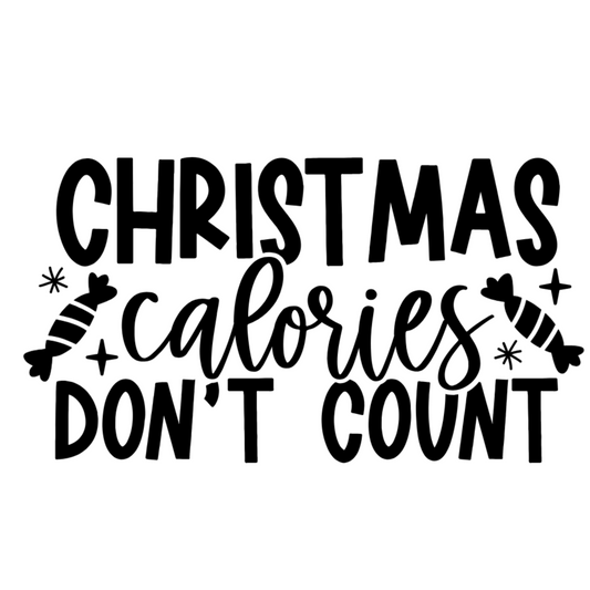 Strijksticker | Christmas calories don't count