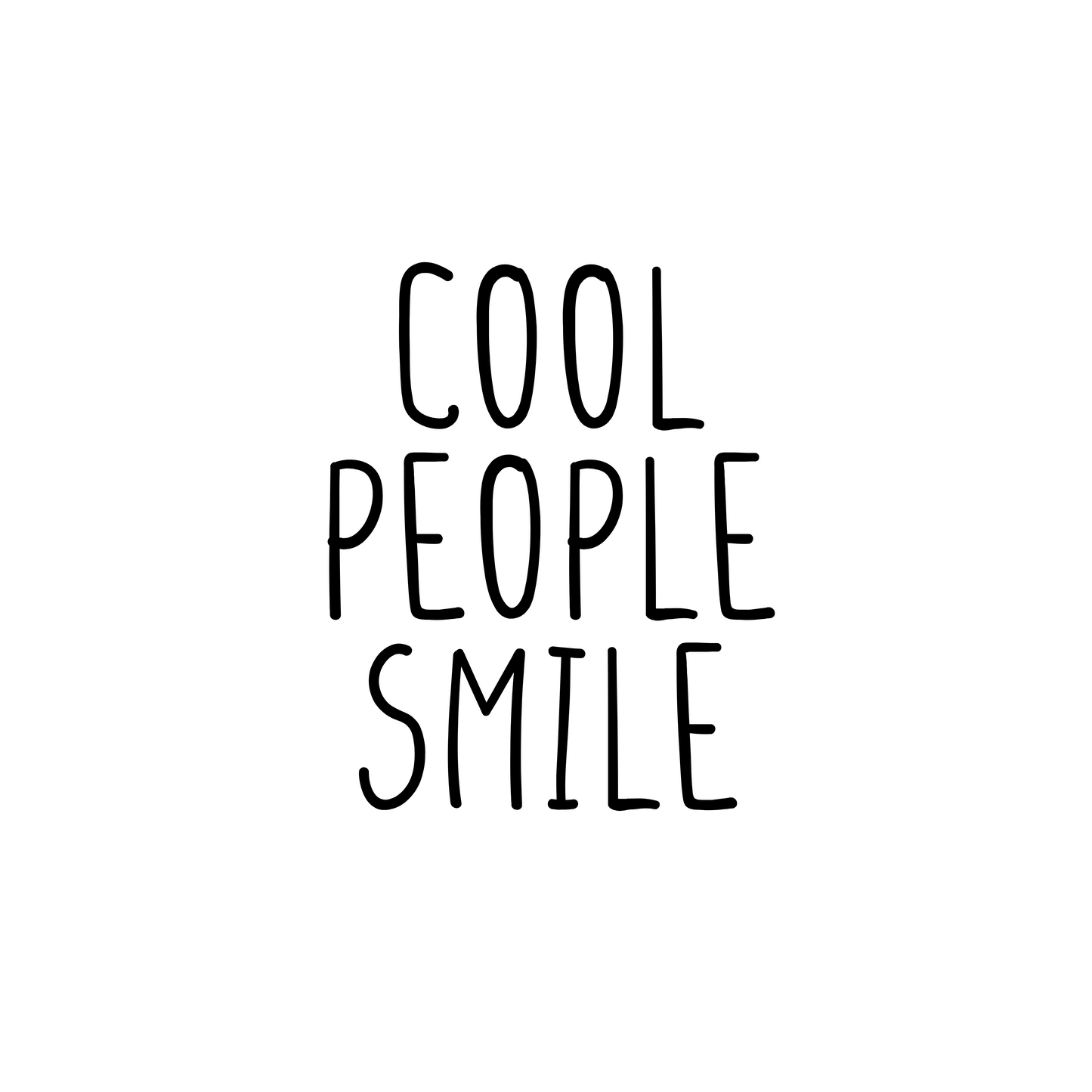 Strijksticker Cool People Smile