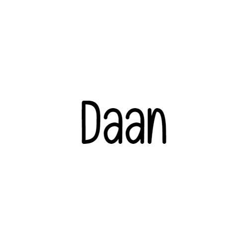 Naamsticker Lettertype Daan