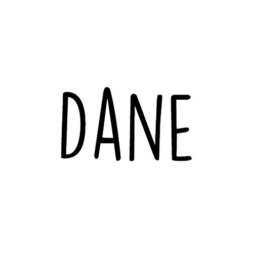 Naamsticker Lettertype Dane