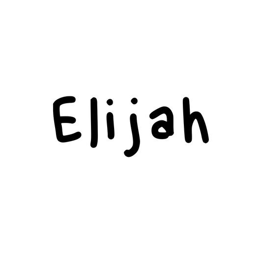 Naamsticker Lettertype Elijah