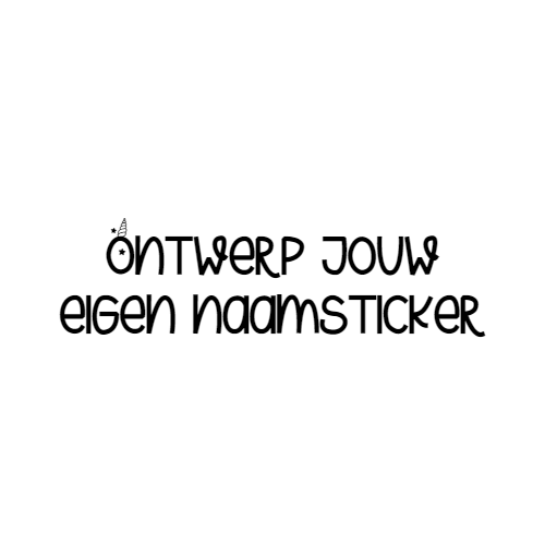Naamsticker Lettertype Fien