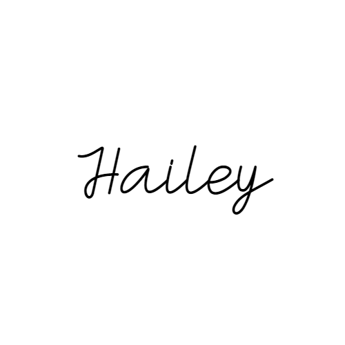 Naamsticker Lettertype Hailey