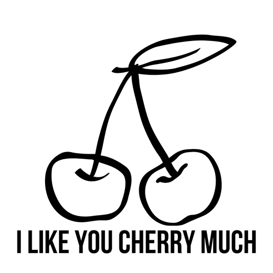 Strijksticker I Like You Cherry Much
