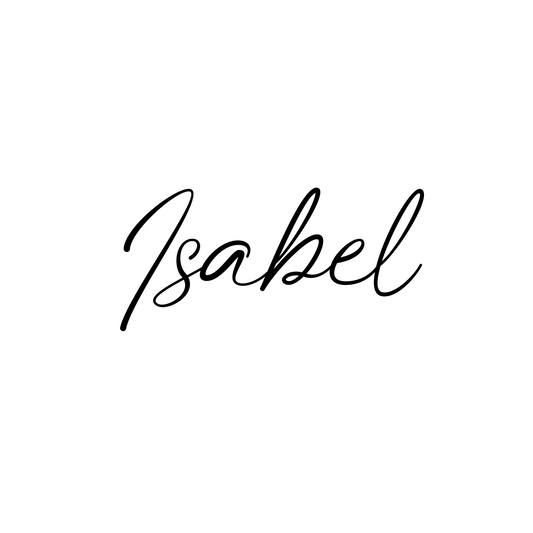 Naamsticker Lettertype Isabel