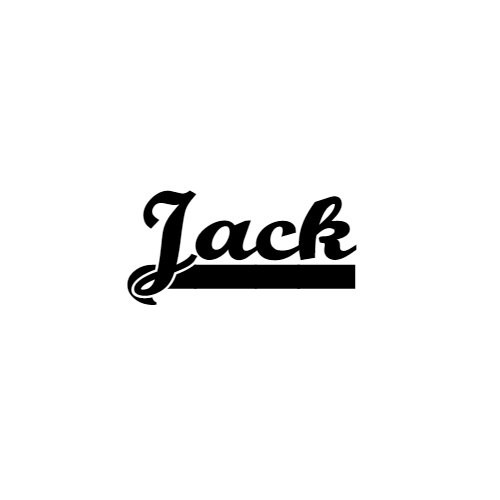Naamsticker Lettertype Jack