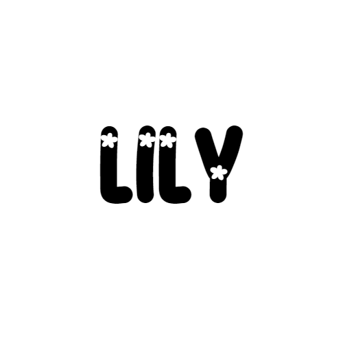 Naamsticker Lettertype Lily