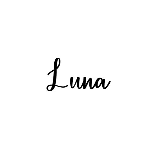 Naamsticker Lettertype Luna