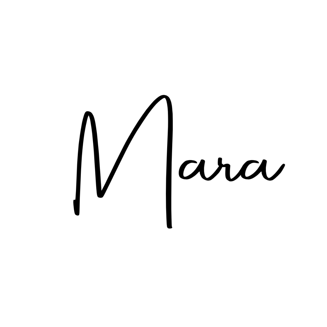 Naamsticker Lettertype Mara