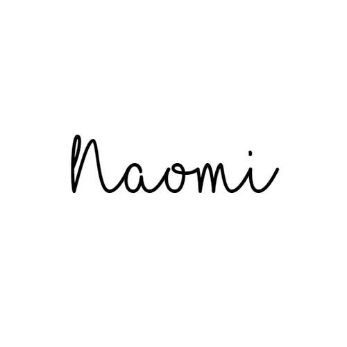 Naamsticker Lettertype Naomi