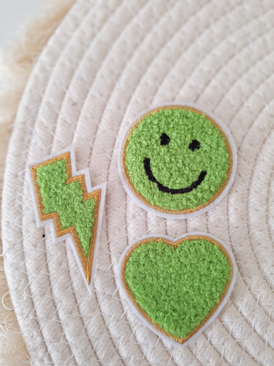 Patch | Smiley set groen