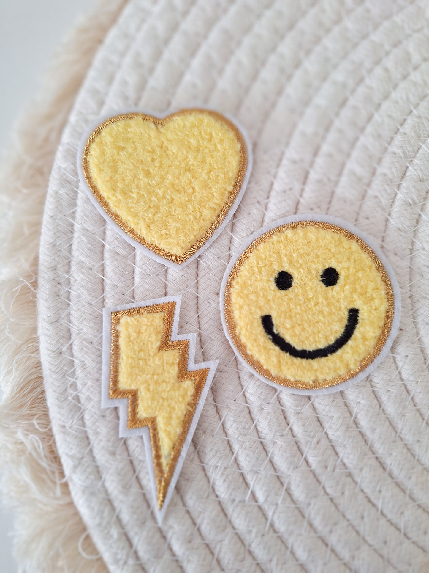 Patch | Smiley set geel