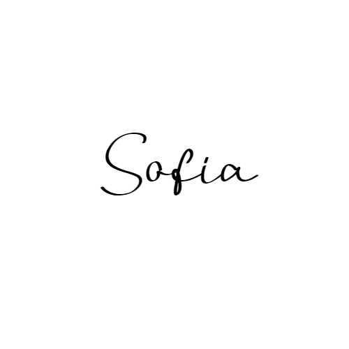Naam-strijksticker Sofia