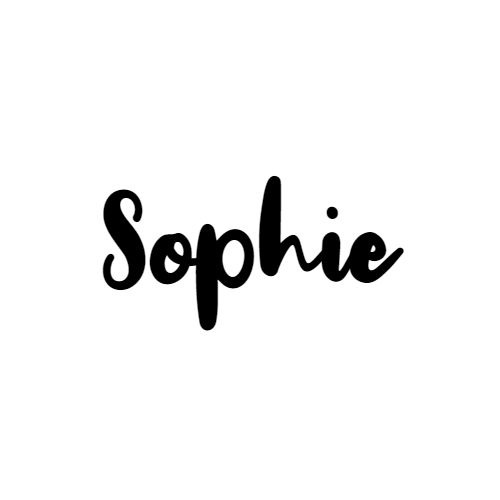 Naamsticker Lettertype Sophie