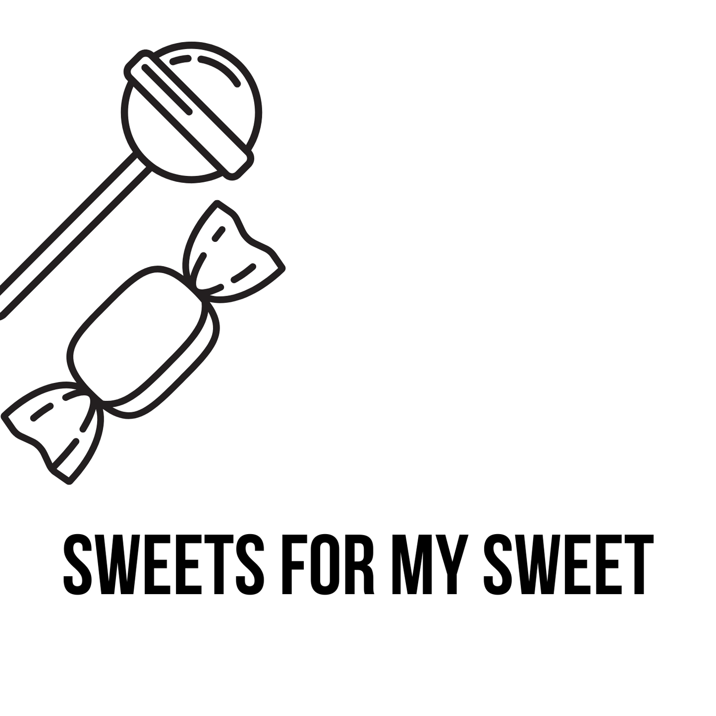 Strijksticker Sweets for my Sweet
