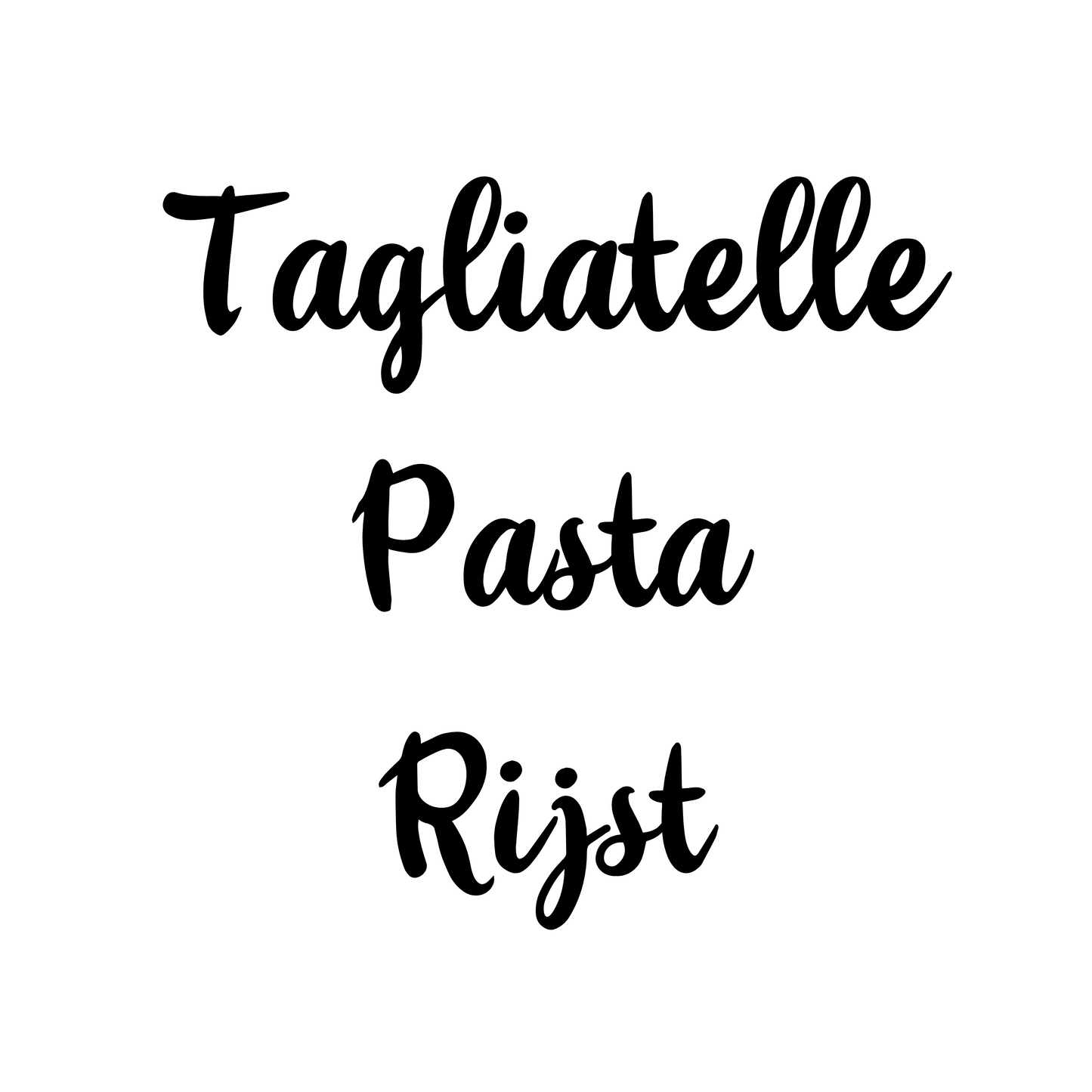 Voorraad stickers Pasta