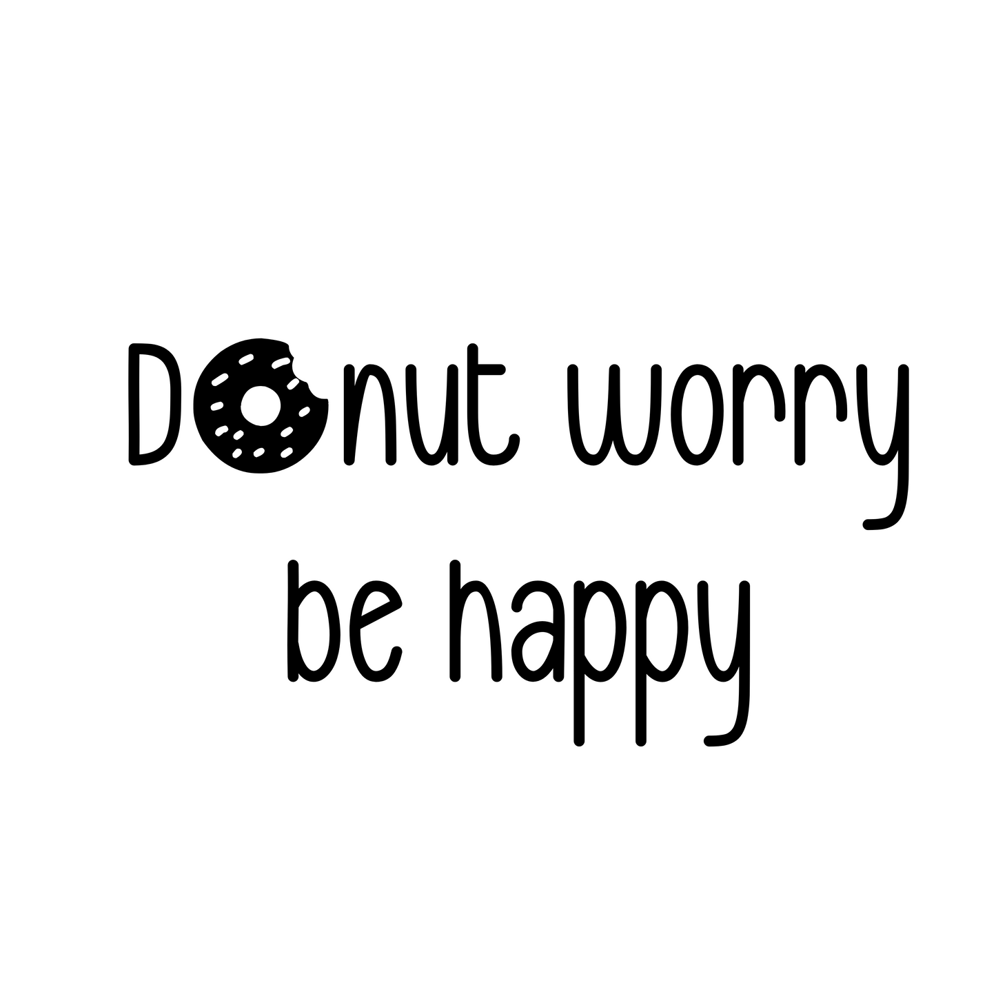 Strijksticker Donut Worry