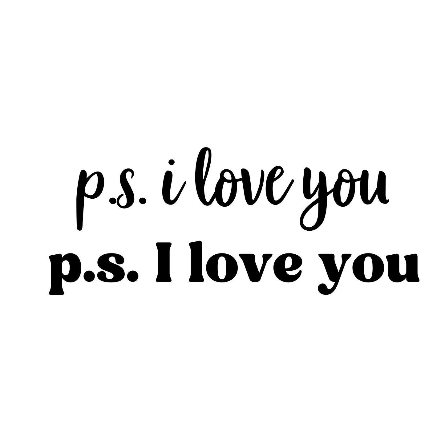 DIY Sticker | P.S. I love you